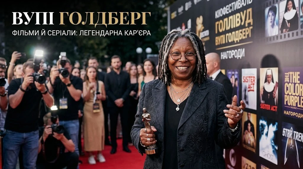 Зірка Голлівуду Вупі Ґолдберґ та її кращі ролі